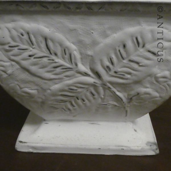 Very Attractive Lidded Metal White Box.