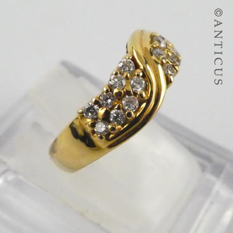 14K Gold and 16 Diamond Ring.