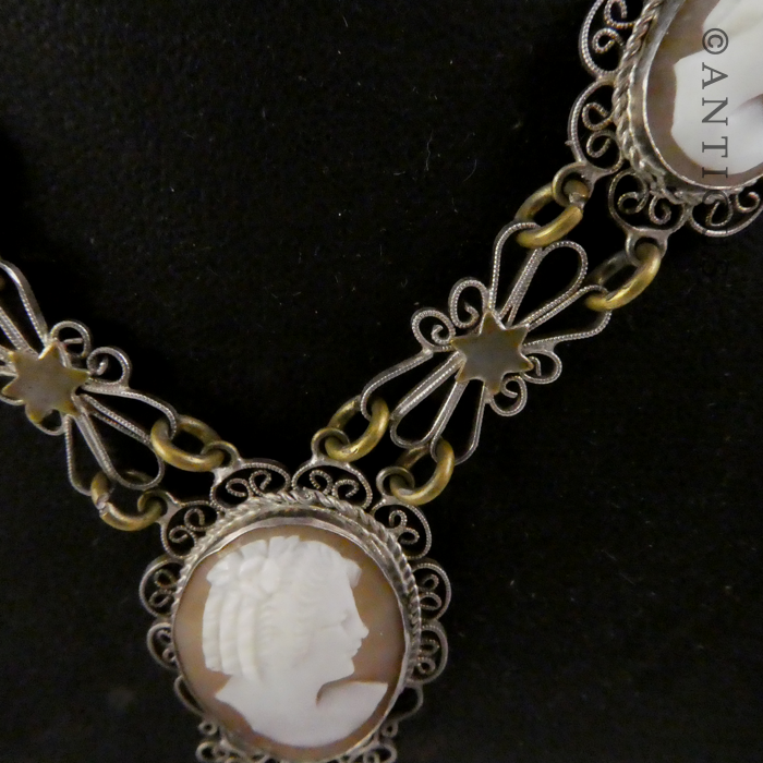 Antique Three Cameo Necklace.