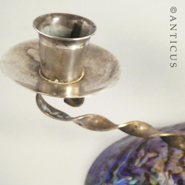 Iconic NZ Paua and Silver Plated Candelabra.