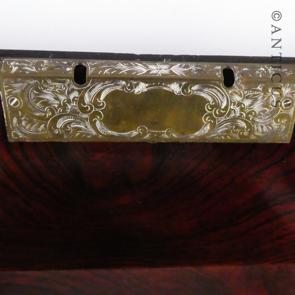 Victorian Rosewood and Pearl Inlaid Writing Slope.