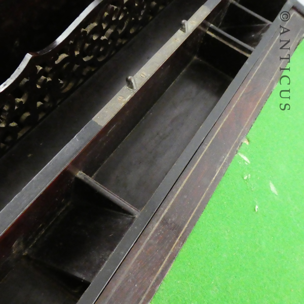 Victorian Rosewood and Pearl Inlaid Writing Slope.