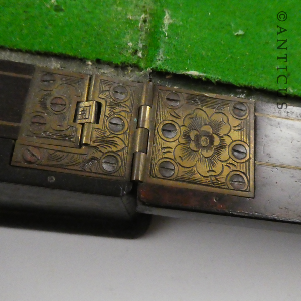 Victorian Rosewood and Pearl Inlaid Writing Slope.