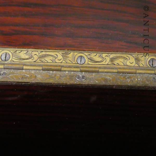 Victorian Rosewood and Pearl Inlaid Writing Slope.