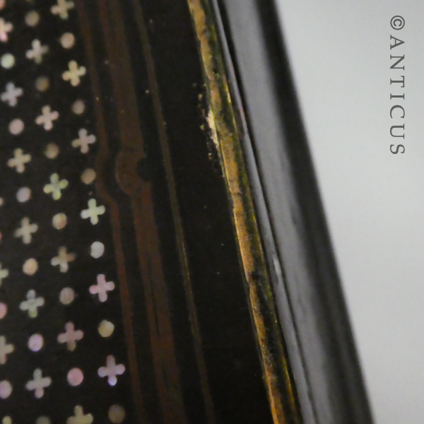 Victorian Rosewood and Pearl Inlaid Writing Slope.