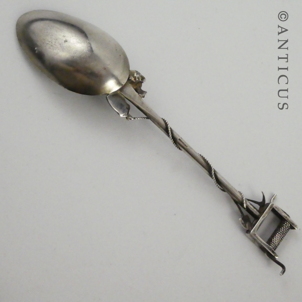 Sterling Silver "Mining" Spoon.