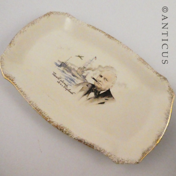 Small Sandwich Dish, Winston Churchill