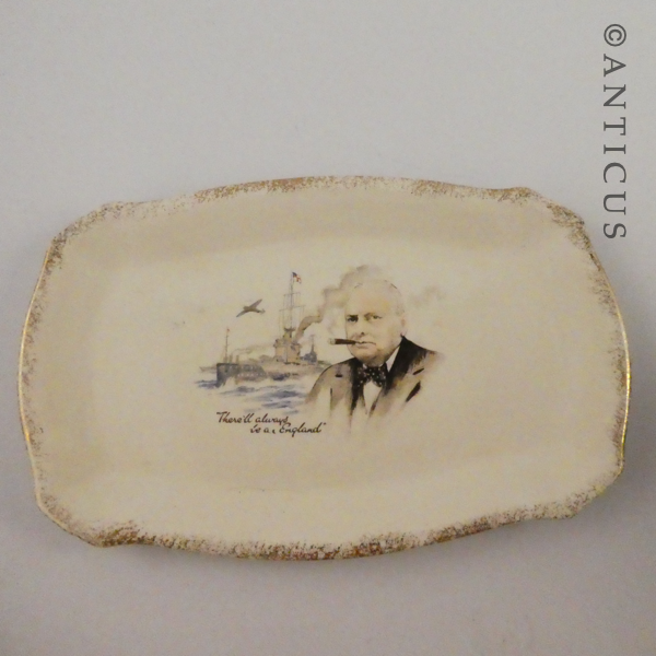 Small Sandwich Dish, Winston Churchill