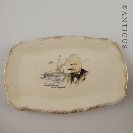 Small Sandwich Dish, Winston Churchill