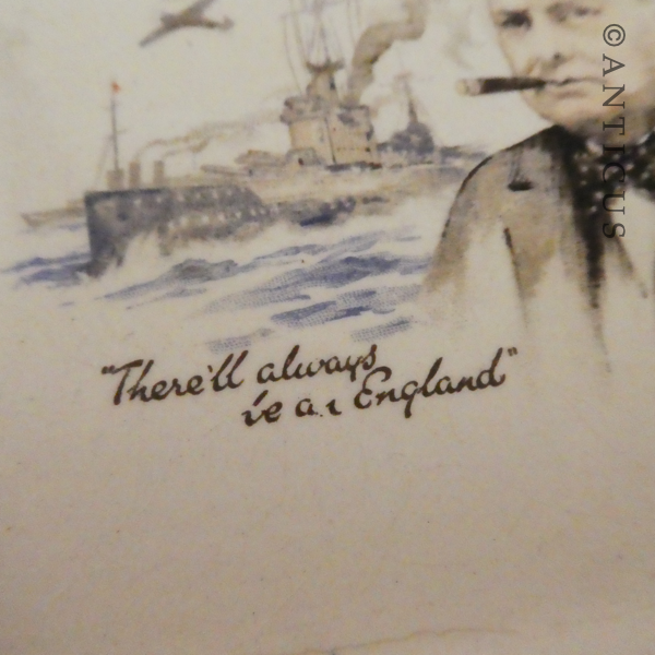 Small Sandwich Dish, Winston Churchill