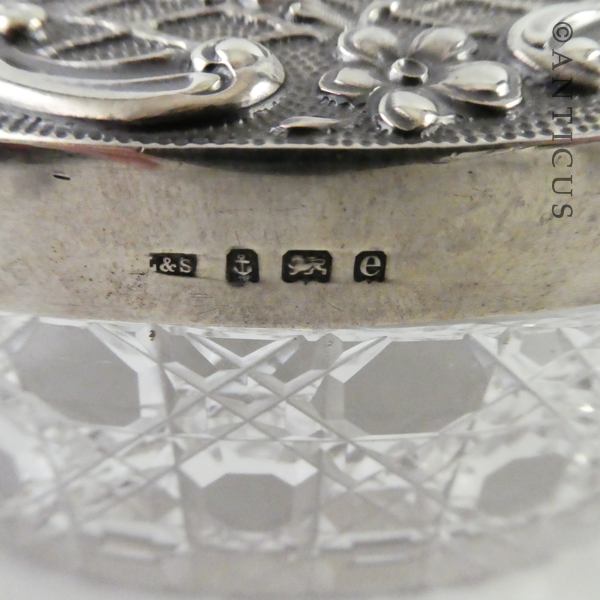 Large Antique Silver Dressing Table Box.