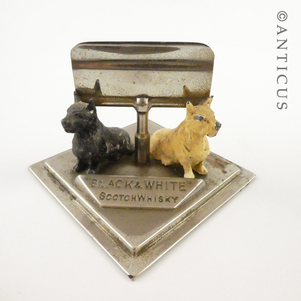 Black & White Scotch Whisky Menu Holder.