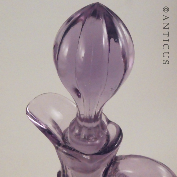 Mauve Glass Decanter with Stopper