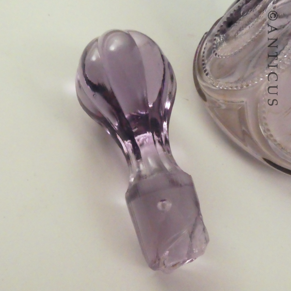 Mauve Glass Decanter with Stopper