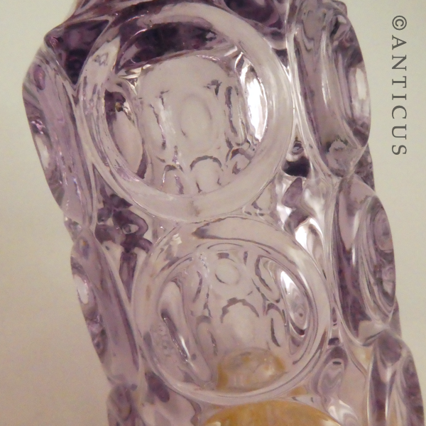 Mauve Glass Vinegar Jug.