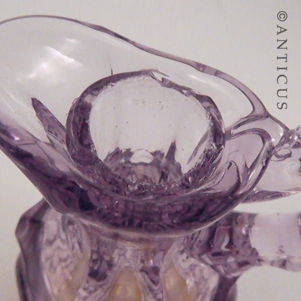 Mauve Glass Vinegar Jug.