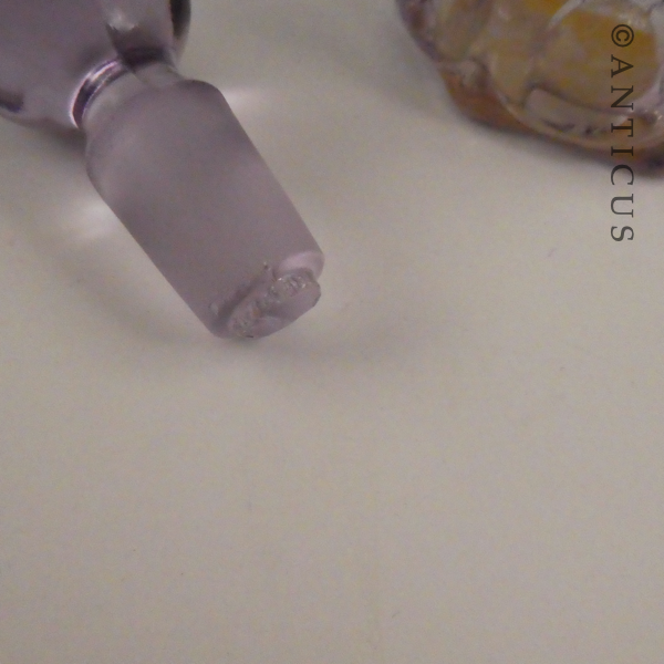 Mauve Glass Vinegar Jug.