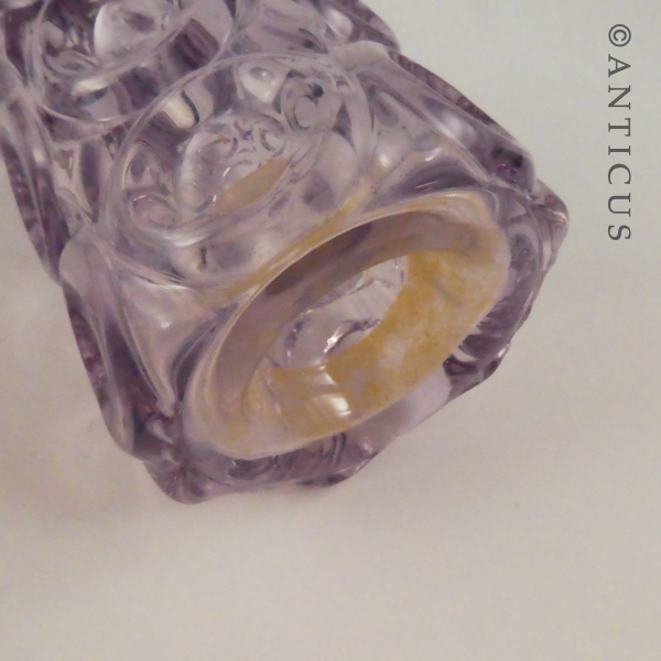 Mauve Glass Vinegar Jug.