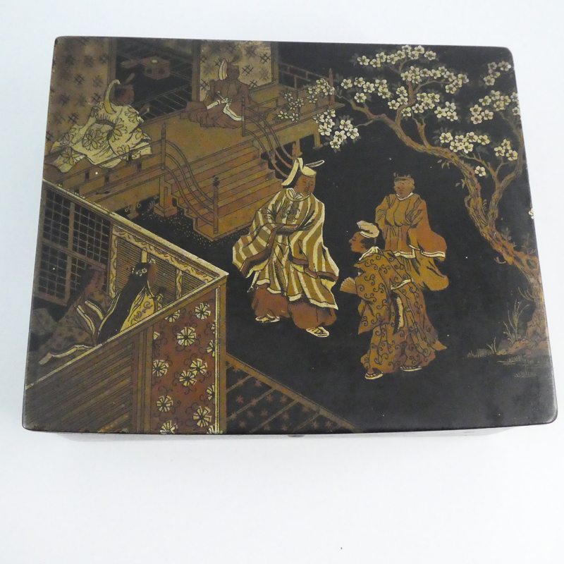 Oriental Lacquer Box, Circa 1890.