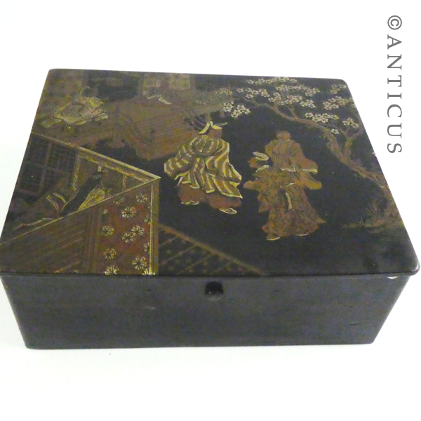 Oriental Lacquer Box, Circa 1890.
