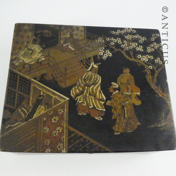 Oriental Lacquer Box, Circa 1890.