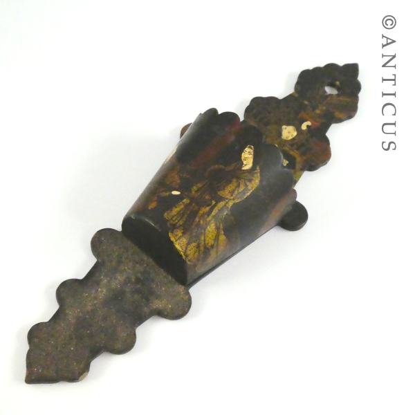 Oriental Lacquer Match Holder/Striker.