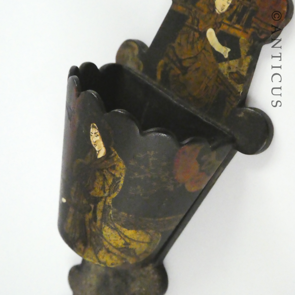 Oriental Lacquer Match Holder/Striker.