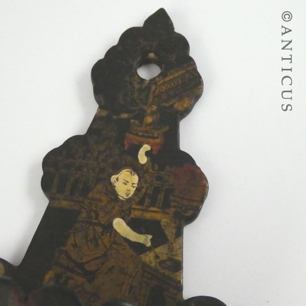 Oriental Lacquer Match Holder/Striker.