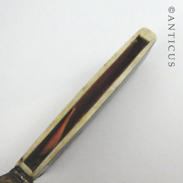 Victorian Black Lacquer and Shell Inlay Card Case.