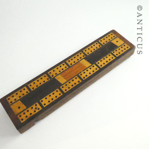 Inlaid Cribbage Board, with Side Piece.