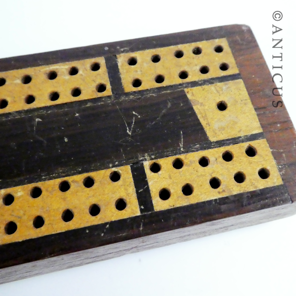 Inlaid Cribbage Board, with Side Piece.