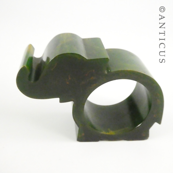 Bakelite Art Deco Elephant Napkin Ring.