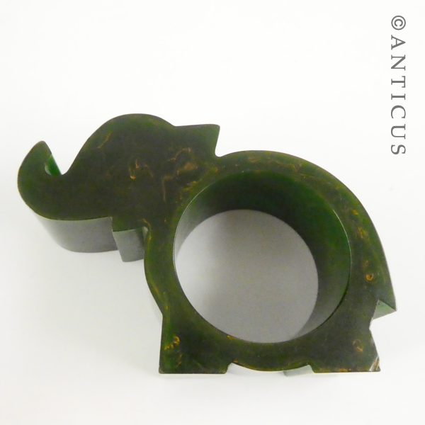 Bakelite Art Deco Elephant Napkin Ring.