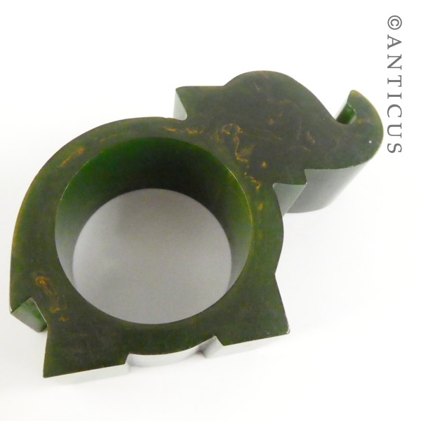 Bakelite Art Deco Elephant Napkin Ring.