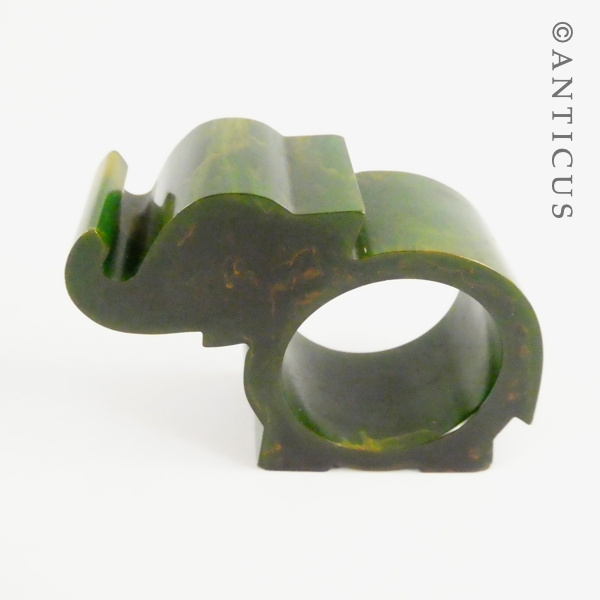 Bakelite Art Deco Elephant Napkin Ring.