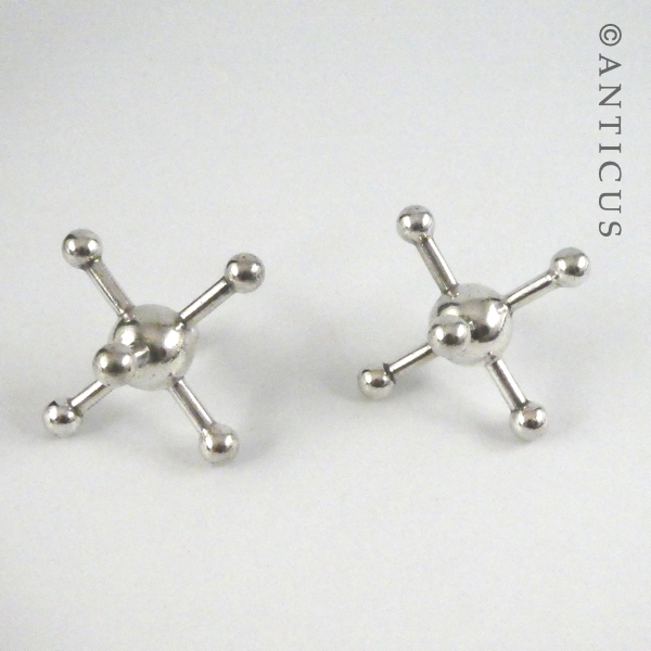 Pair of Victorian Caltrop Knife Rests.