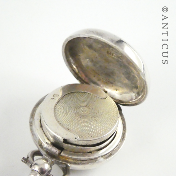 Sterling Silver Sovereign Case, 1909, Engraved.