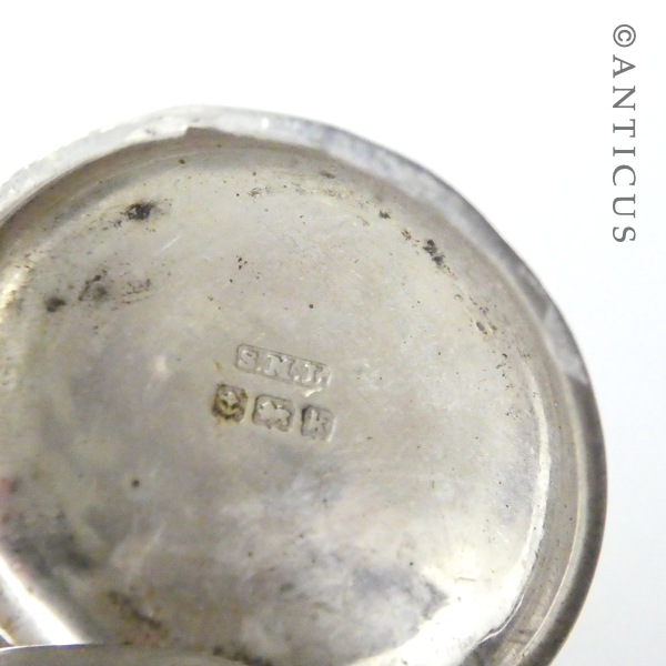 Sterling Silver Sovereign Case, 1909, Engraved.