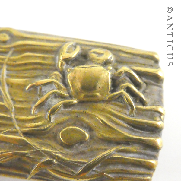 Antique Japanese Brass Vesta Case.