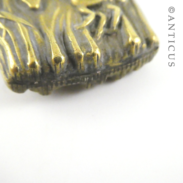 Antique Japanese Brass Vesta Case.