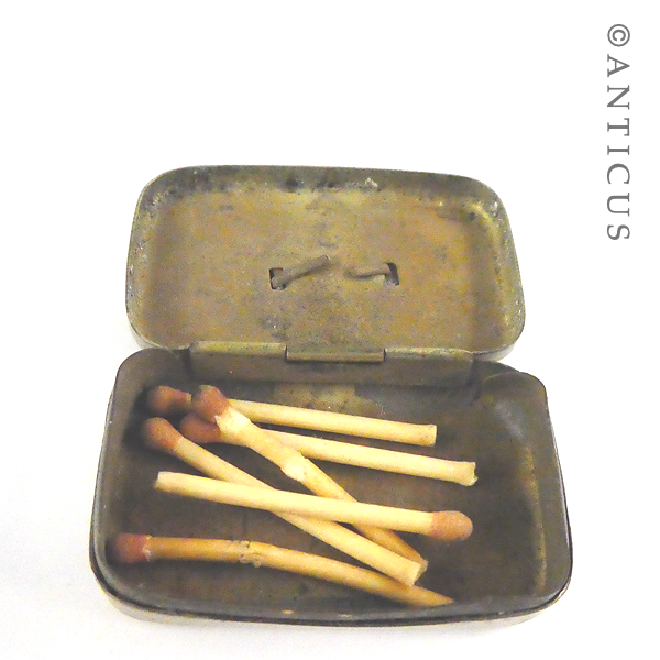 Edwardian Vesta Match Tin with Photo Compartment.
