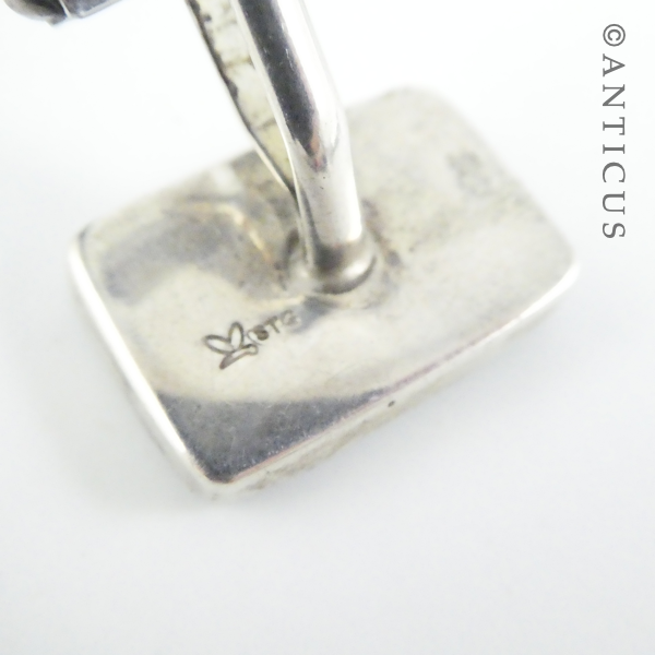 Vintage Pair of Paua Shell and Silver Cufflinks.