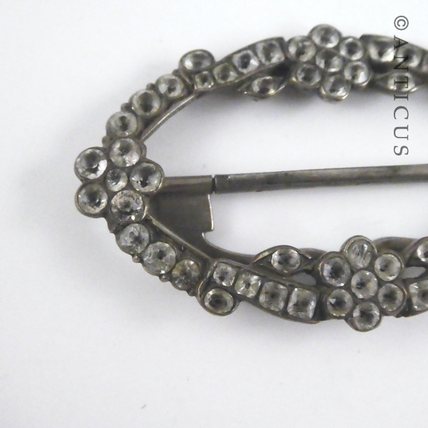 Victorian Paste and Silver Buckle