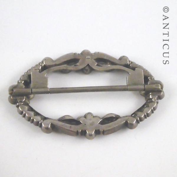 Victorian Paste and Silver Buckle
