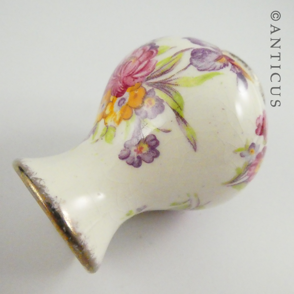 Small Ceramic Floral Chintz Dish & Vase.