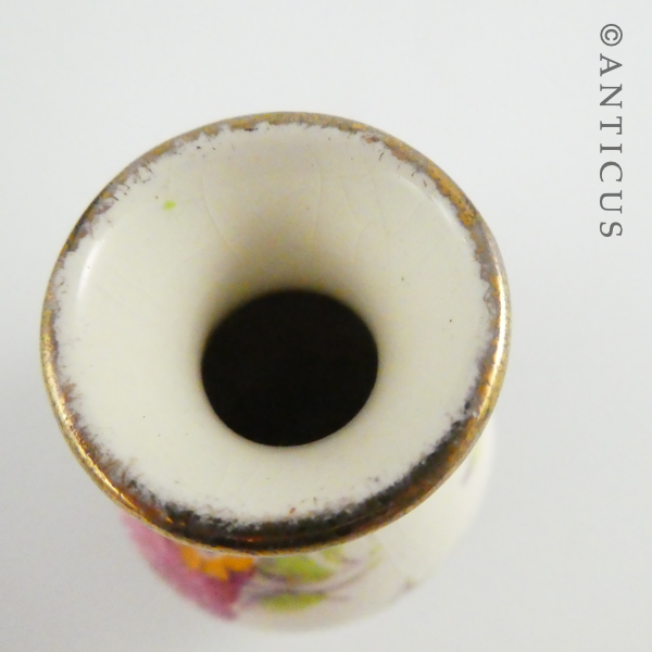 Small Ceramic Floral Chintz Dish & Vase.