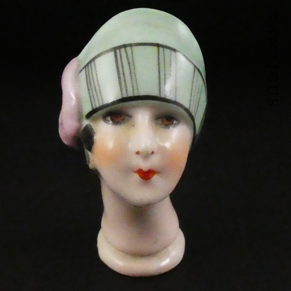 Vintage Porcelain Head, Flapper.