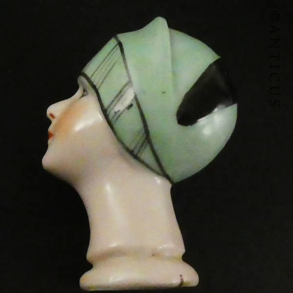Vintage Porcelain Head, Flapper.