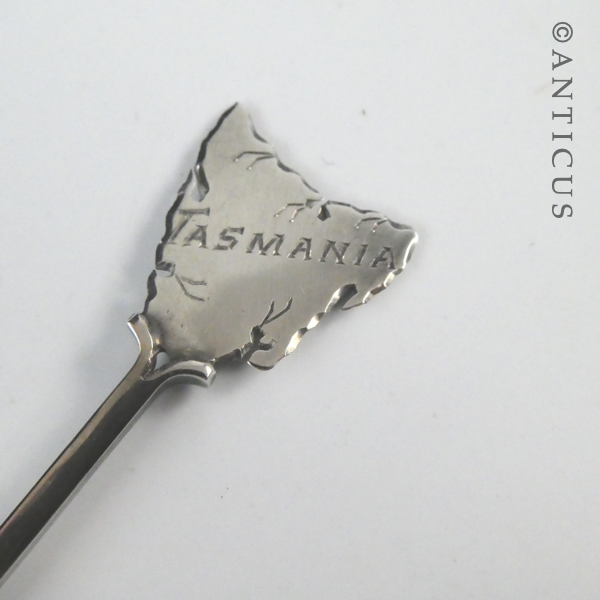 Australian Sterling Silver and Shell Sugar Spoon.