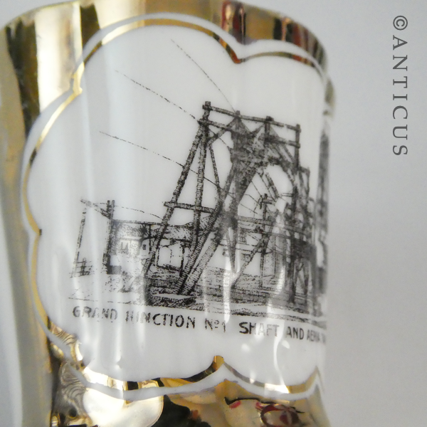Two Small Coffee Cans with Waihi Gold Mining Images.